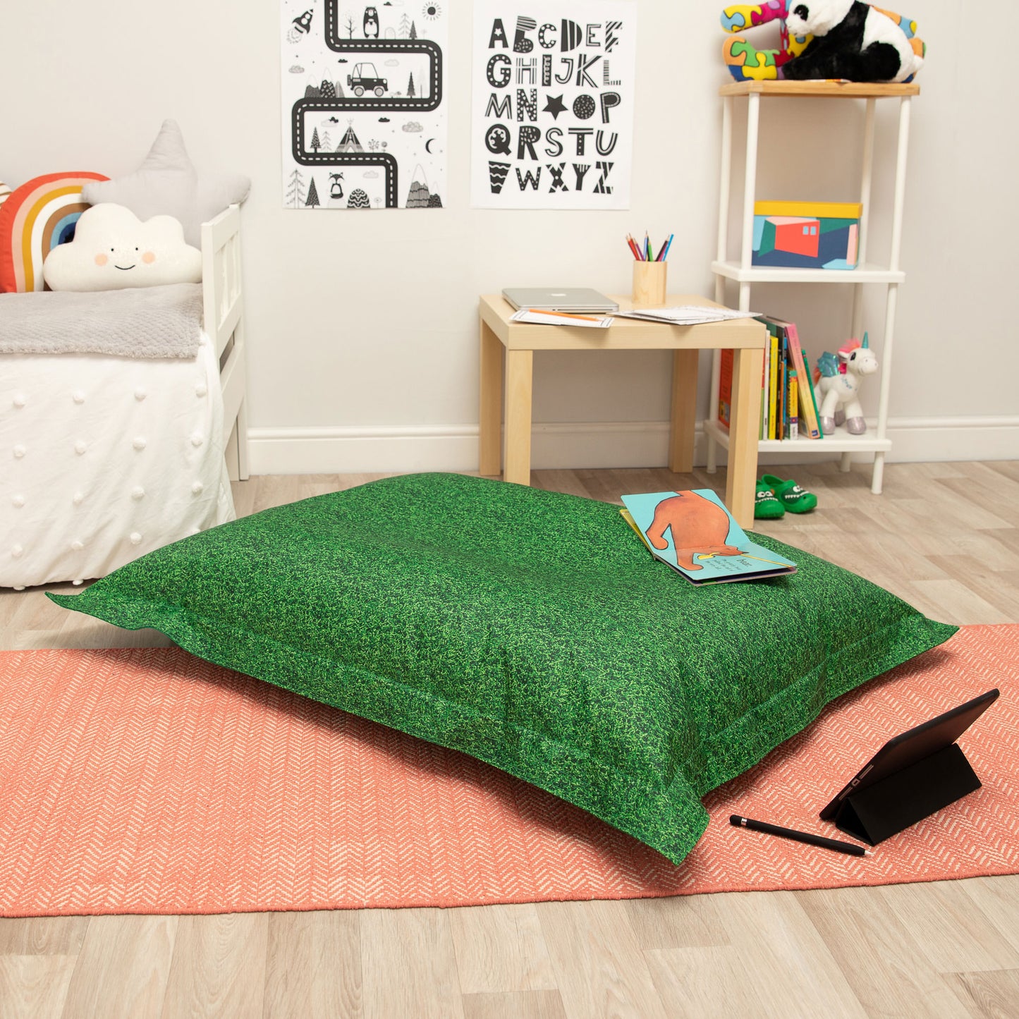 Nature Grass Print Floor Cushion - SENsory Toys4U