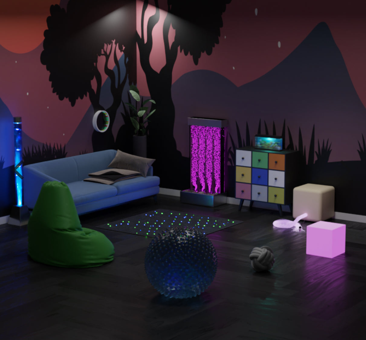 Sensory Room Bundle Set Relaxation Corner for Schools – 13 Pieces