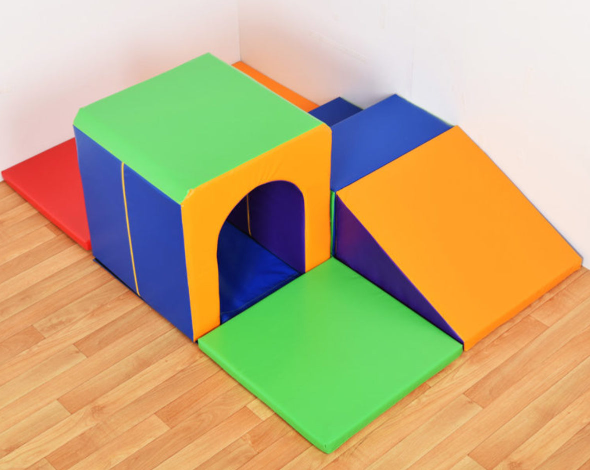 Soft Tunnel Climber Soft Play Set With Mats - SENsory Toys4U