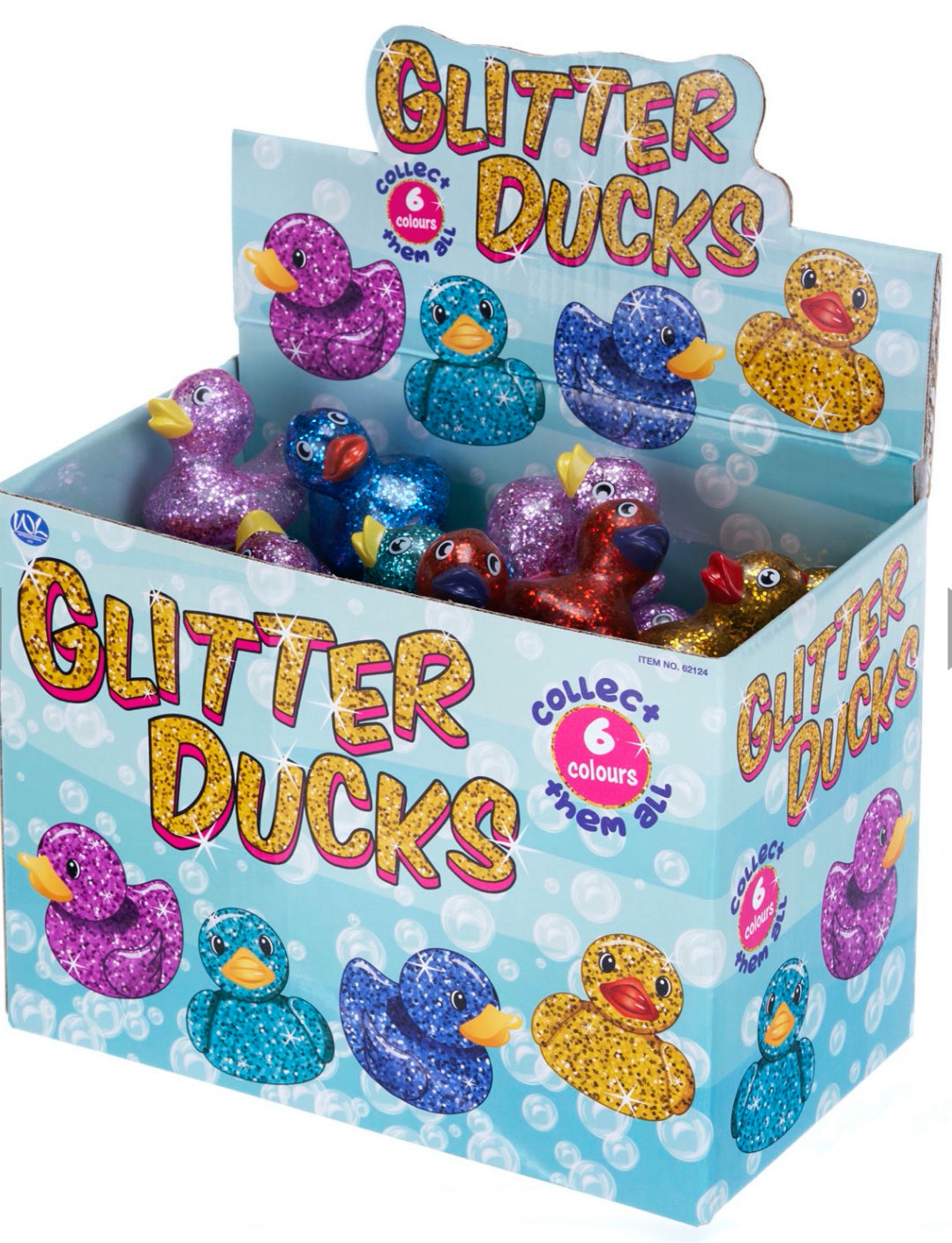 6CM GLITTERED DUCK 6 ASST