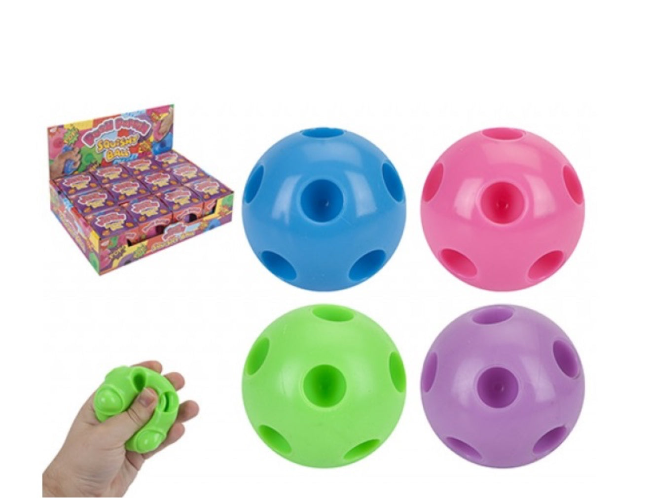PUSH POPPIN SQUEEZY SQUISHY SENSORY POP BALL - SENsory Toys4U