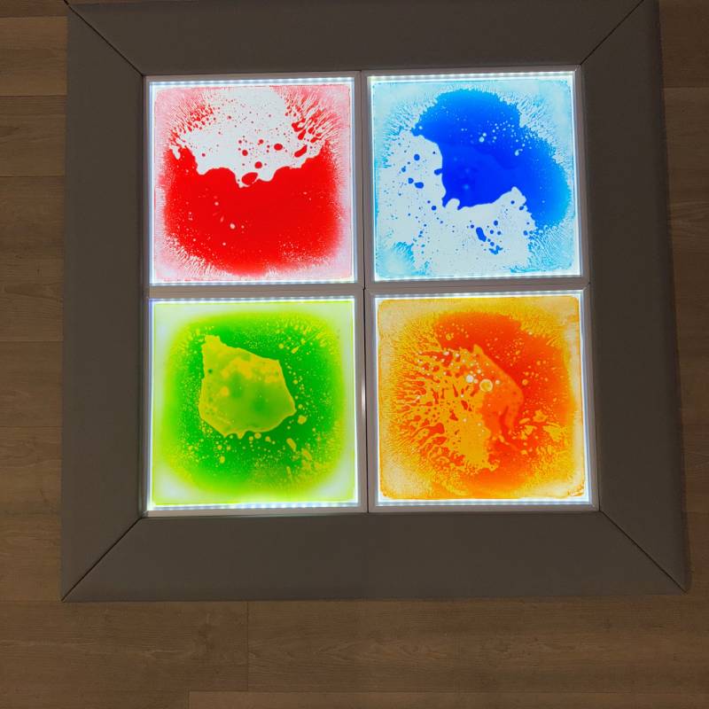 Light Up Sensory Floor Tile Kit (4 Tiles and 1 Adaptor) and Surround