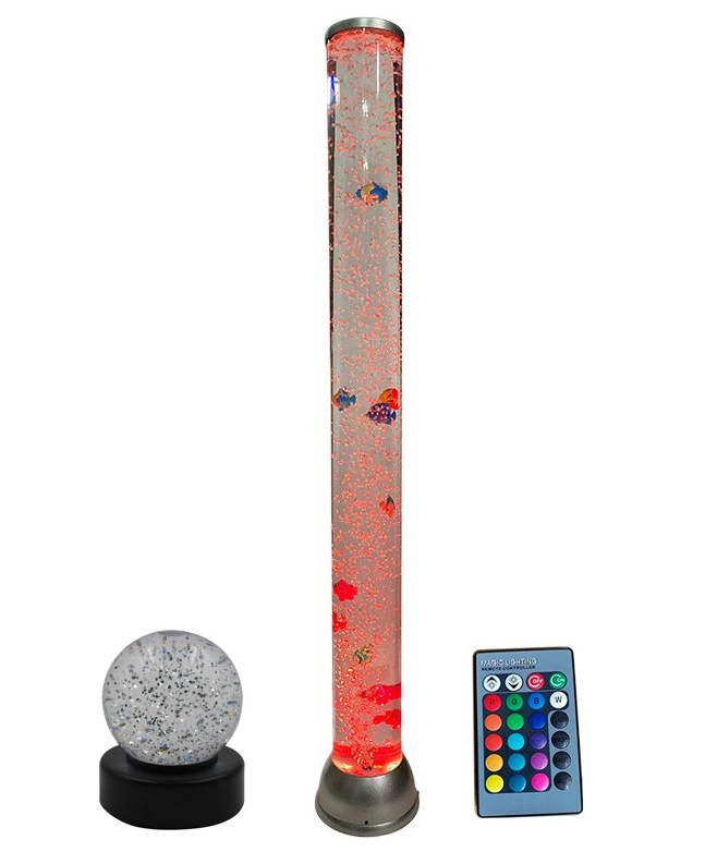 Bubble Tube & Remote 90cm & Glitter Ball - SENsory Toys4U
