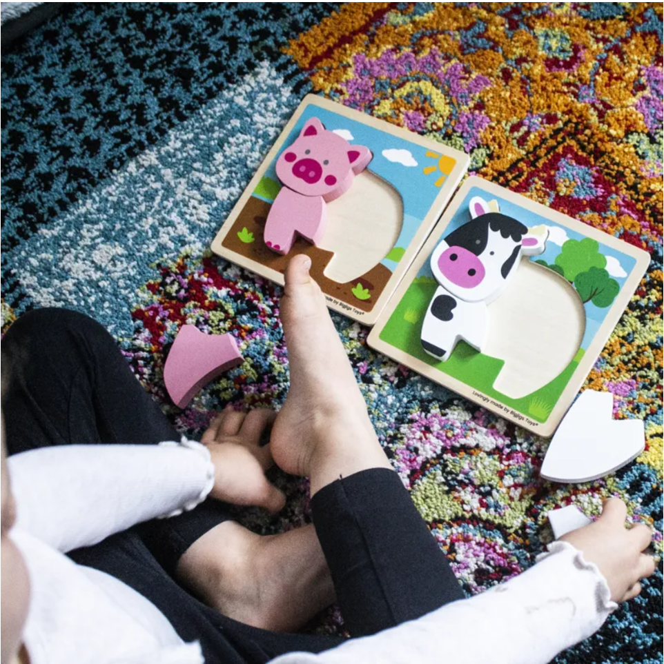 Chunky Lift-Out Puzzle - Pig - SENsory Toys4U