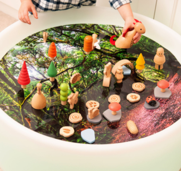 Sensory Mood Discovery Table + Forest Discovery Play Mat