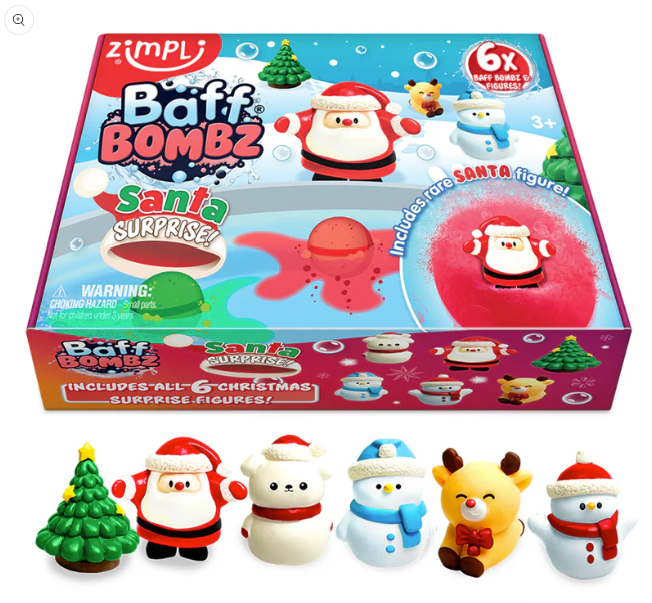 Zimpli Santa Surprise Baff Bombz 6 Pack