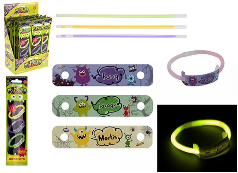 MONSTER GLOW BRACELETS SET OF 3