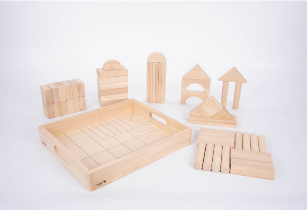 Wooden Jumbo Block Set - Pk54 - SENsory Toys4U