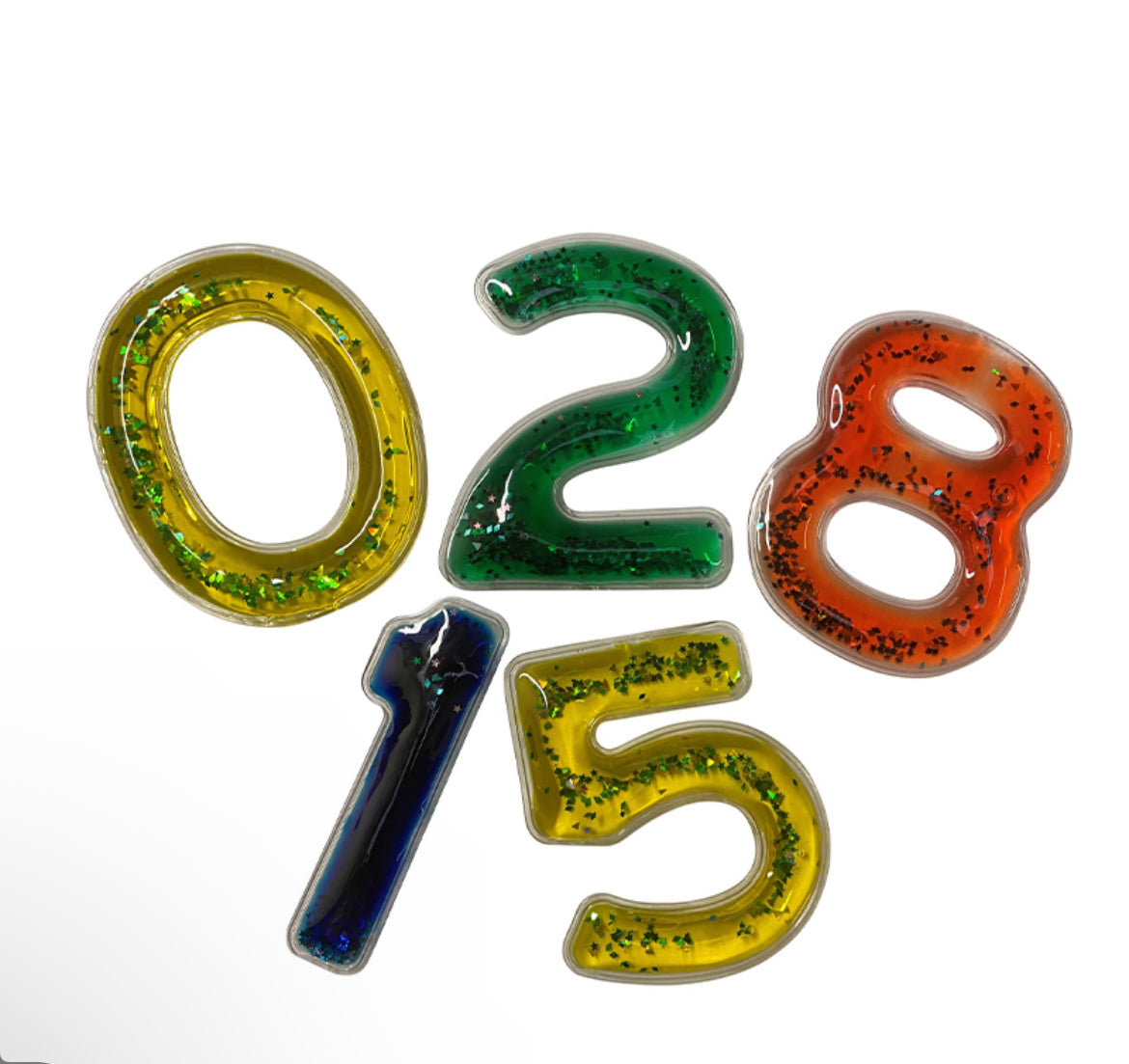 Squidgy Sparkle Numbers Jelly Shapes – Set 10 - SENsory Toys4U