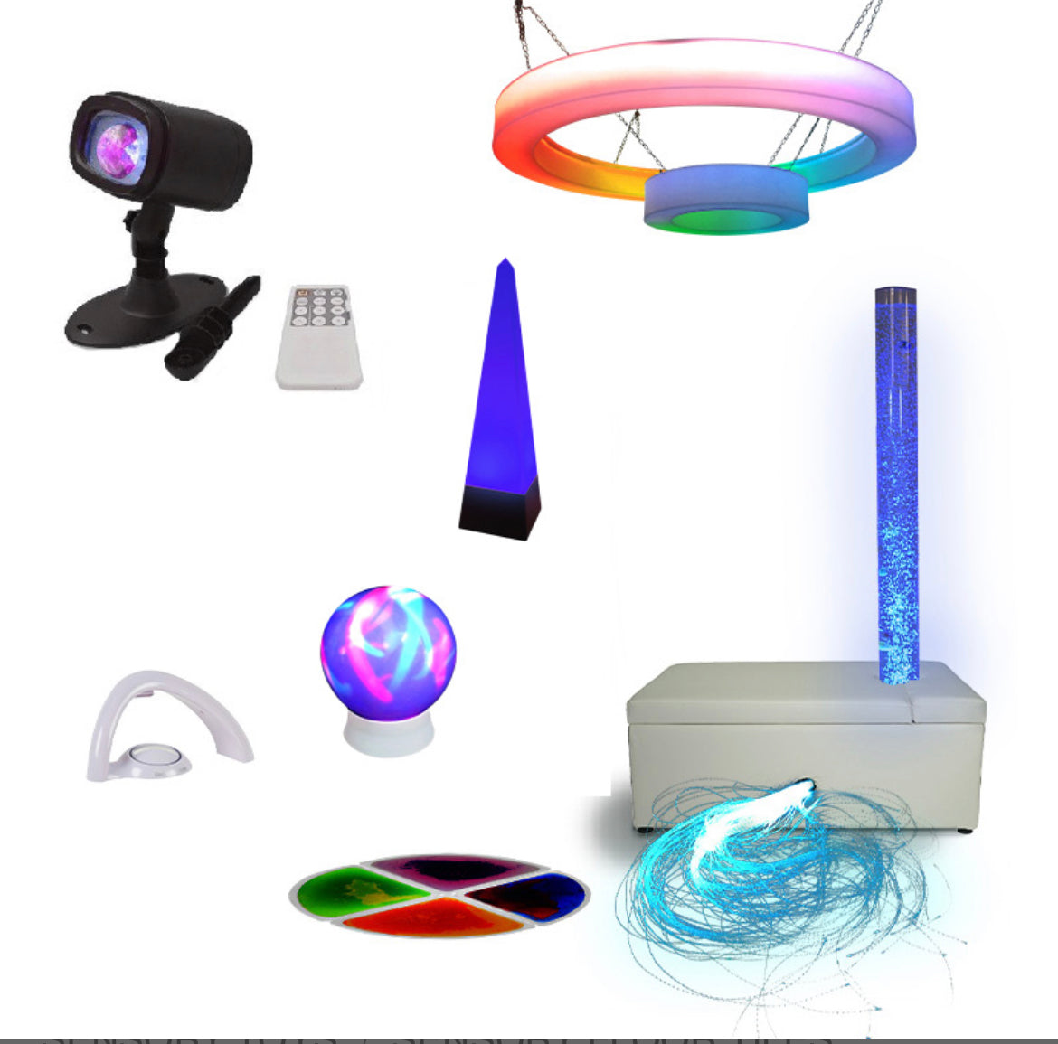 9 Piece Sensory Room Equipment Light Up Toys Set - SENsory Toys4U