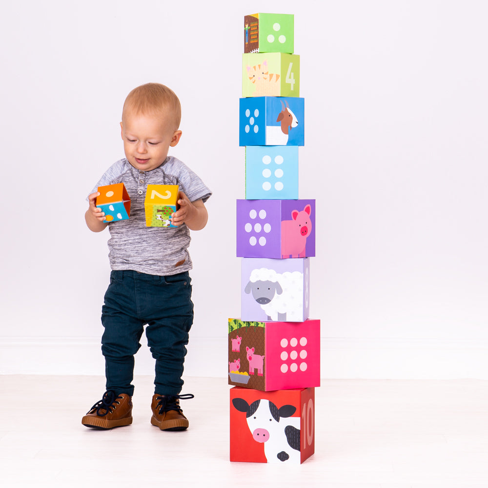 Farmyard Stacking Cubes - SENsory Toys4U