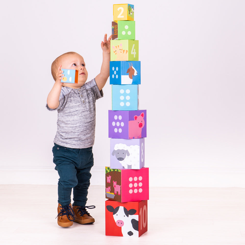 Farmyard Stacking Cubes - SENsory Toys4U