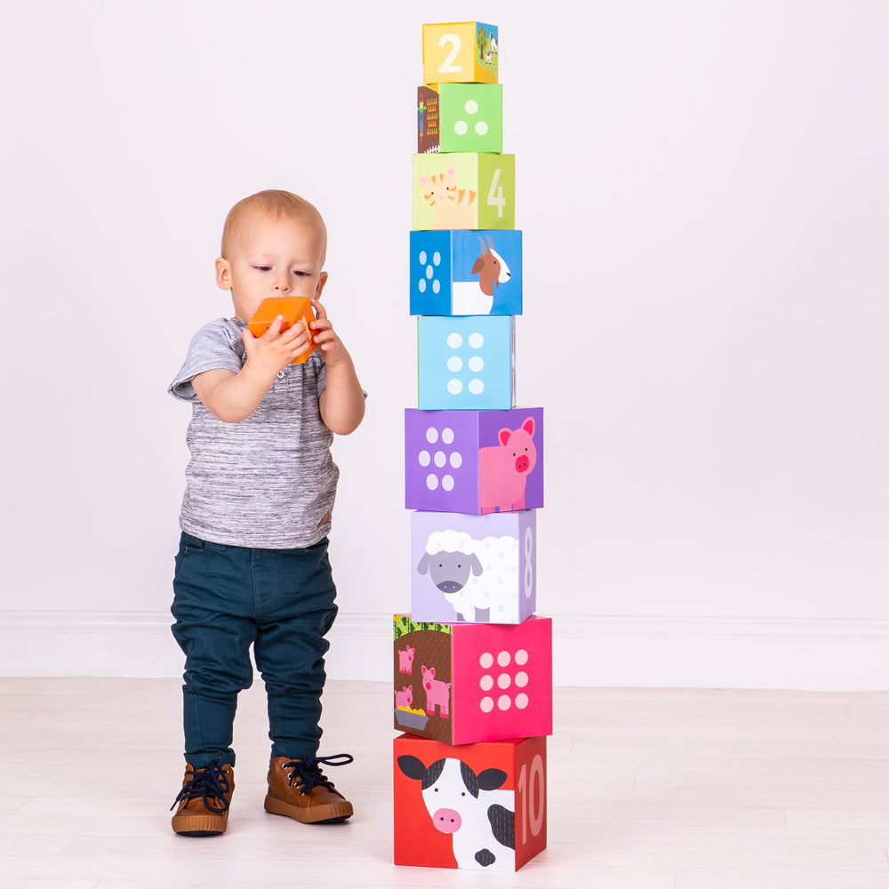 Farmyard Stacking Cubes - SENsory Toys4U