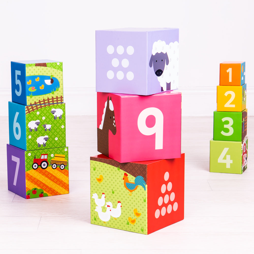 Farmyard Stacking Cubes - SENsory Toys4U