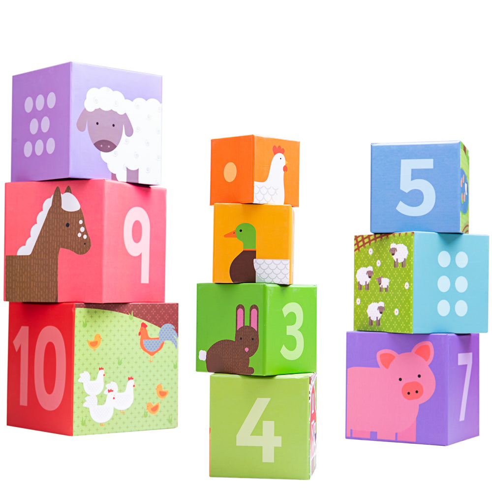 Farmyard Stacking Cubes - SENsory Toys4U