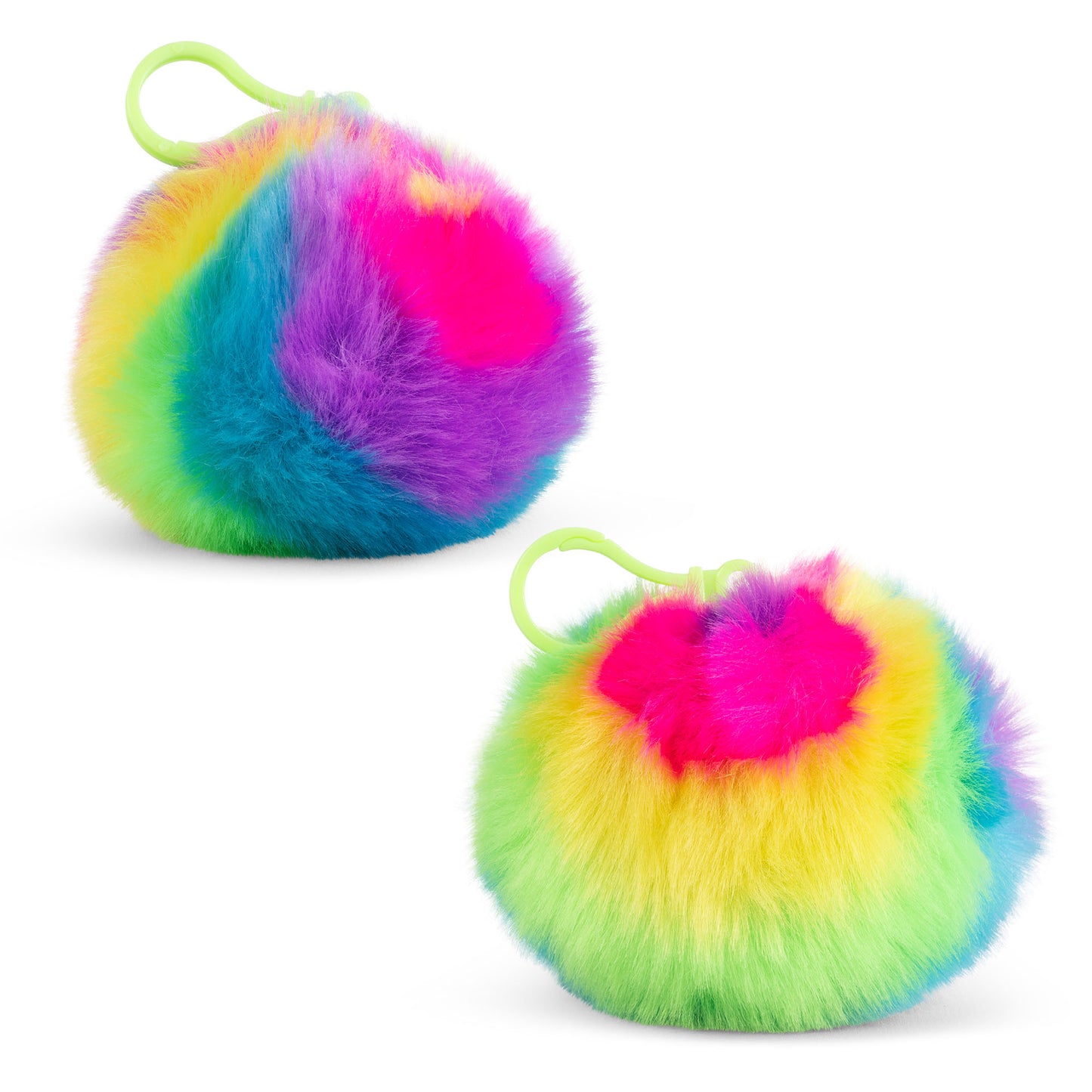 Rainbow Fluff Clip & Cuddle Plush Keyring