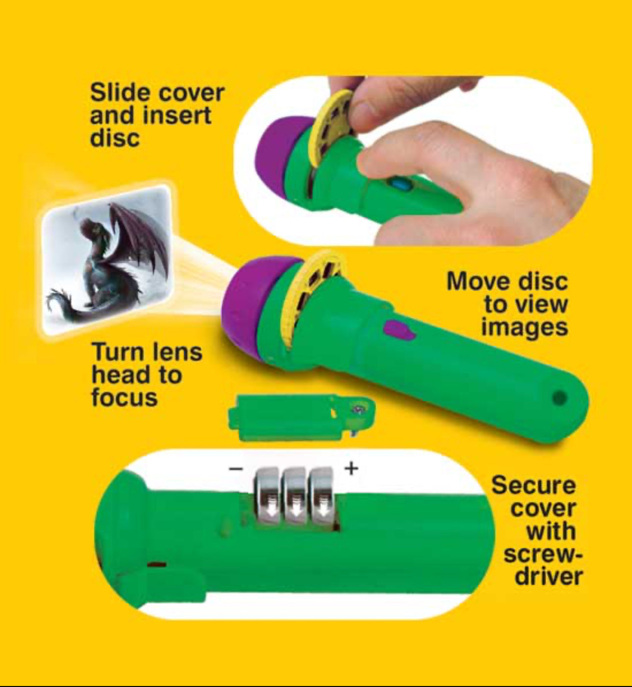 Wizard & Dragon Torch and Projector - SENsory Toys4U