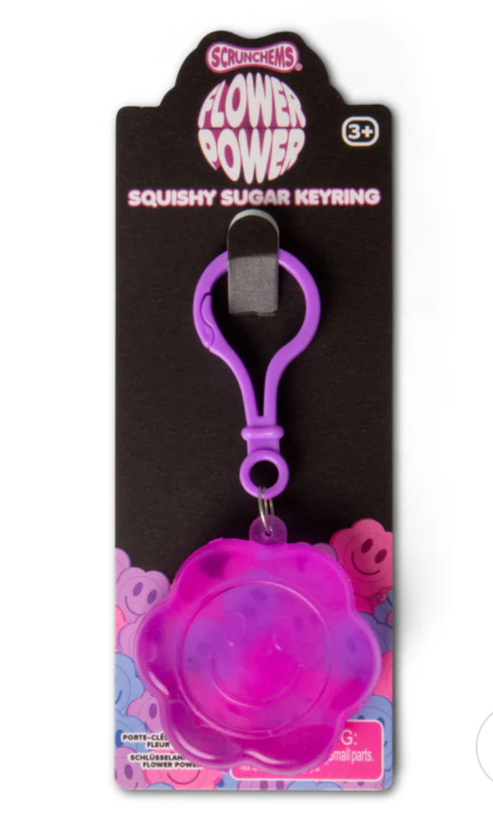 SCRUNCHEMS FLOWER POWER SUGAR KEYCHAIN