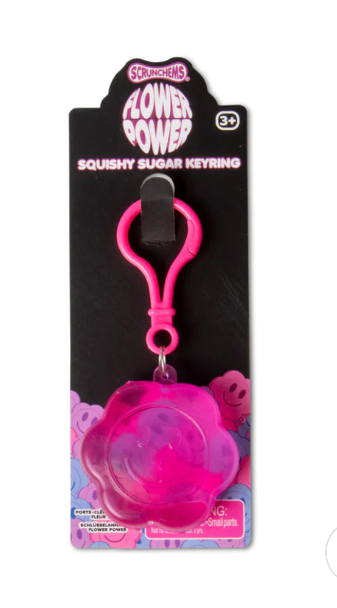 SCRUNCHEMS FLOWER POWER SUGAR KEYCHAIN