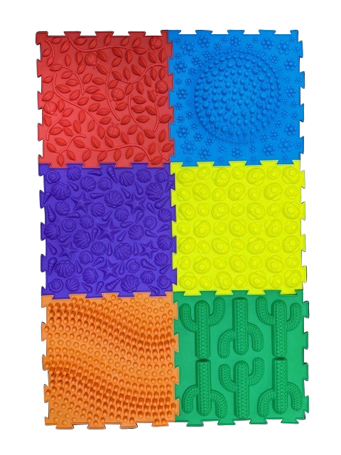 Massage Puzzle Floor Tiles – Bright Colours - SENsory Toys4U
