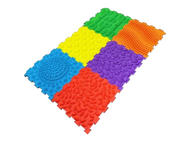 Massage Puzzle Floor Tiles – Bright Colours - SENsory Toys4U