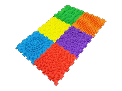 Massage Puzzle Floor Tiles – Bright Colours - SENsory Toys4U