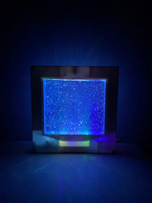 Sensory Light LED Glitter Filled Square Light Lamp - SENsory Toys4U