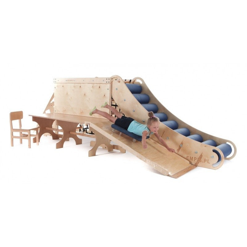 Extended Wooden Therapeutic Sensory Climb System Set Slide