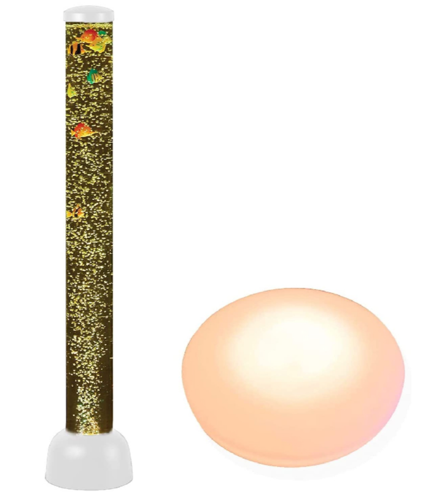 Bubble Tube 105cm Tall & Round Interactive LED Light Up Floor Tile - SENsory Toys4U