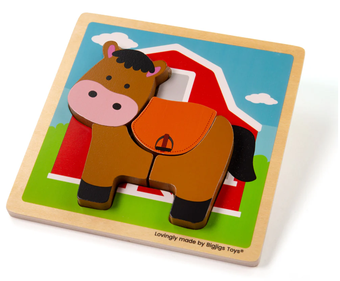 Chunky Lift-Out Puzzle - Horse - SENsory Toys4U