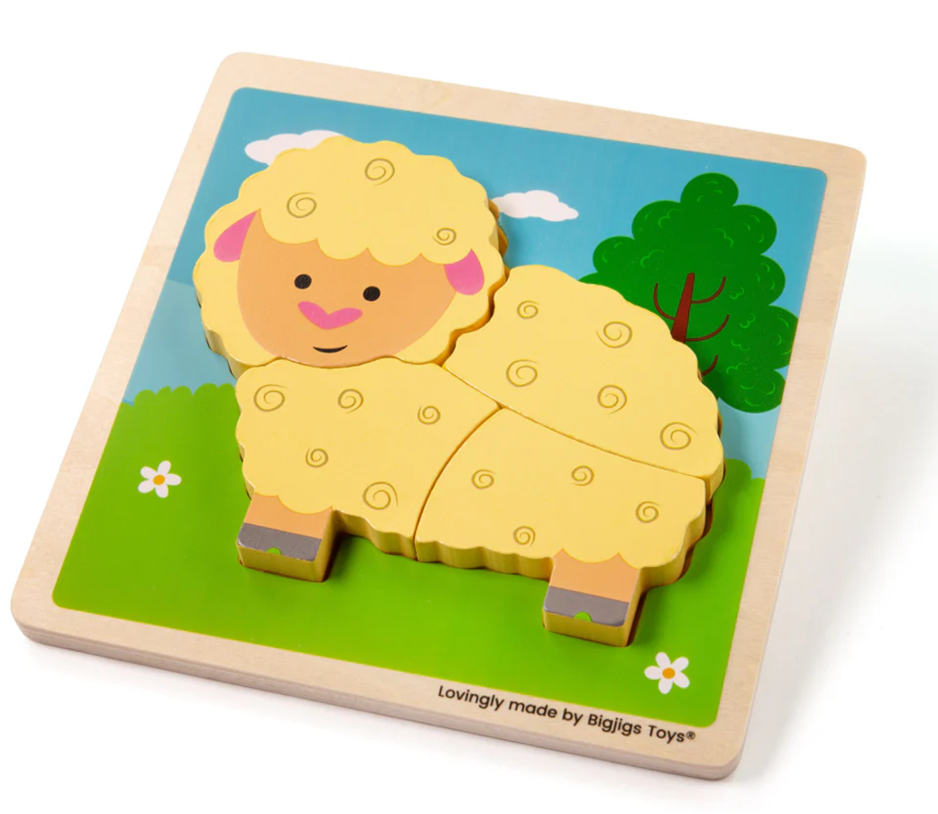 Chunky Lift-Out Puzzle - Sheep - SENsory Toys4U