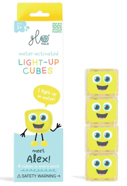 Glo Pals Light up Sensory Cubes - 4 Pack