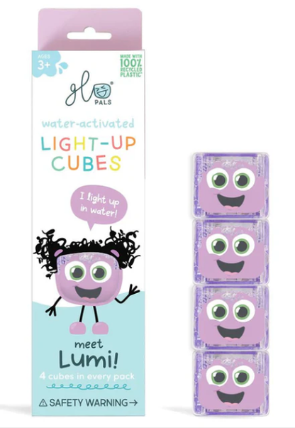 Glo Pals Light up Sensory Cubes - 4 Pack