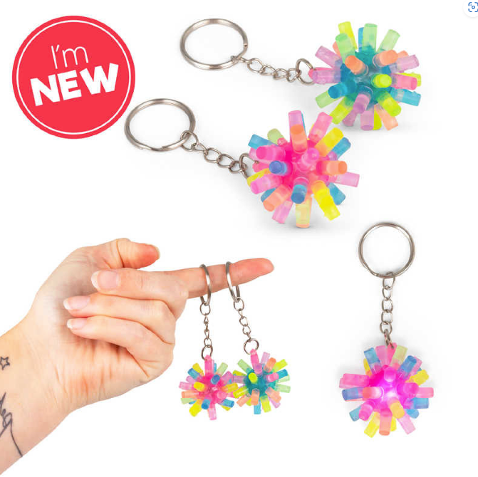 Flashing Spiky Keychain