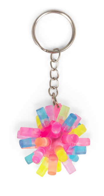 Flashing Spiky Keychain