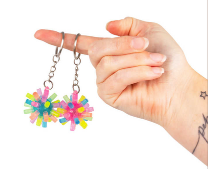 Flashing Spiky Keychain