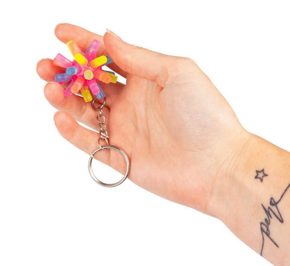 Flashing Spiky Keychain