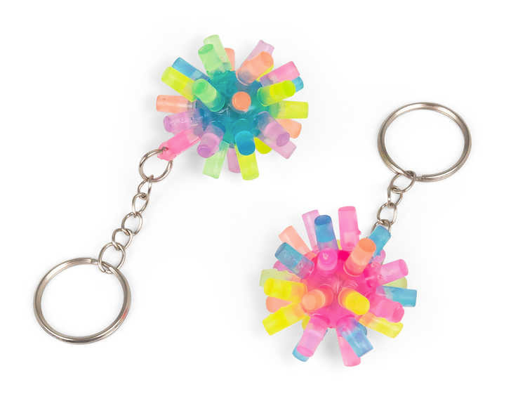 Flashing Spiky Keychain