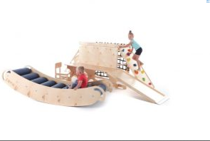 Extended Wooden Therapeutic Sensory Climb System Set Slide - SENsory Toys4U