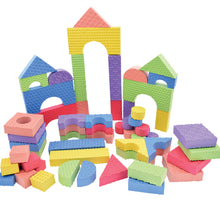60 x Jumbo Foam Building Construction Textured Blocks - SENsory Toys4U